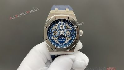 Audemars Piguet Royal Oak 41mm Cal.5134 Movement 316L Steel Complication Blue Rubber Band Watch